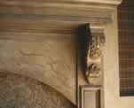 White Wood Fireplace Faux Finished in a Old World Look